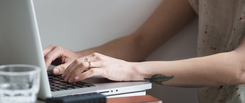 student using a laptop