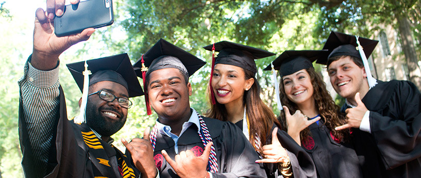 graduates taking a selfie